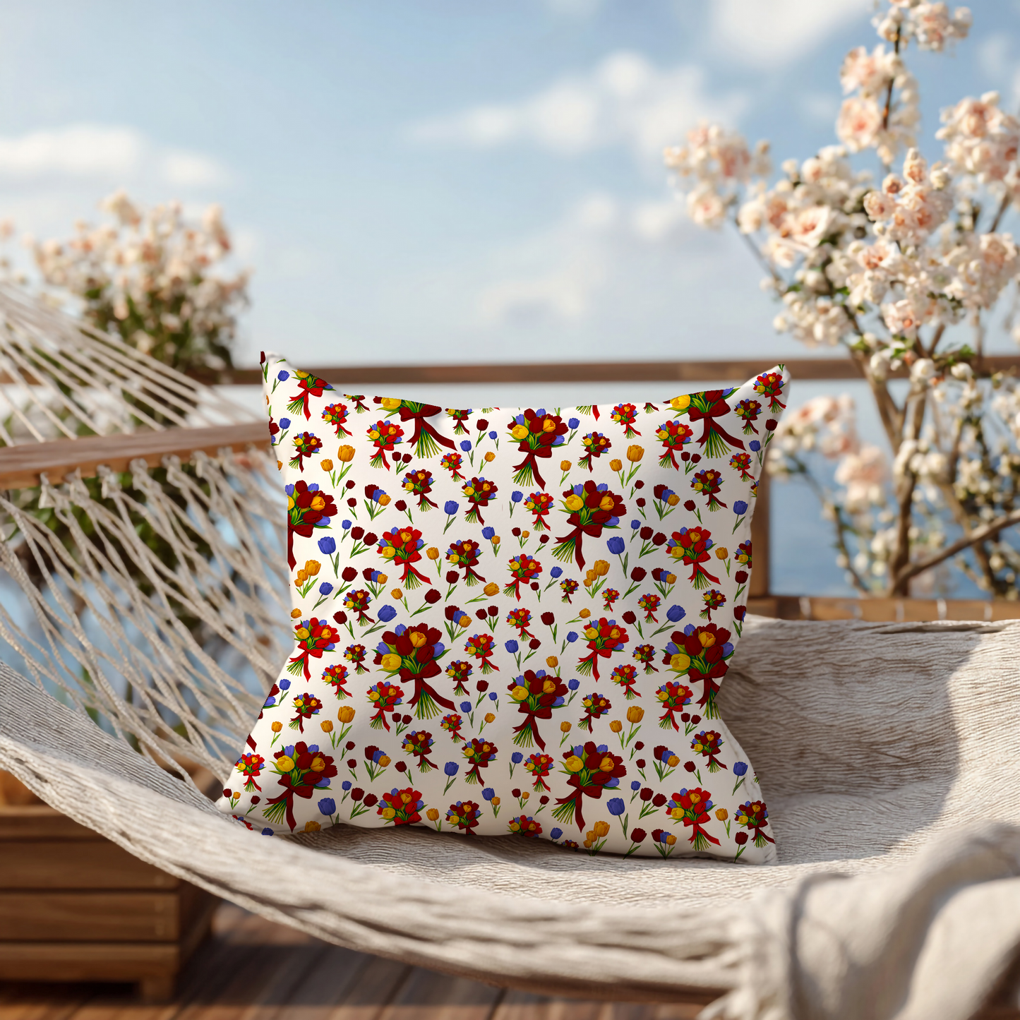 Tulpenboeketten – Decoratief Kussen