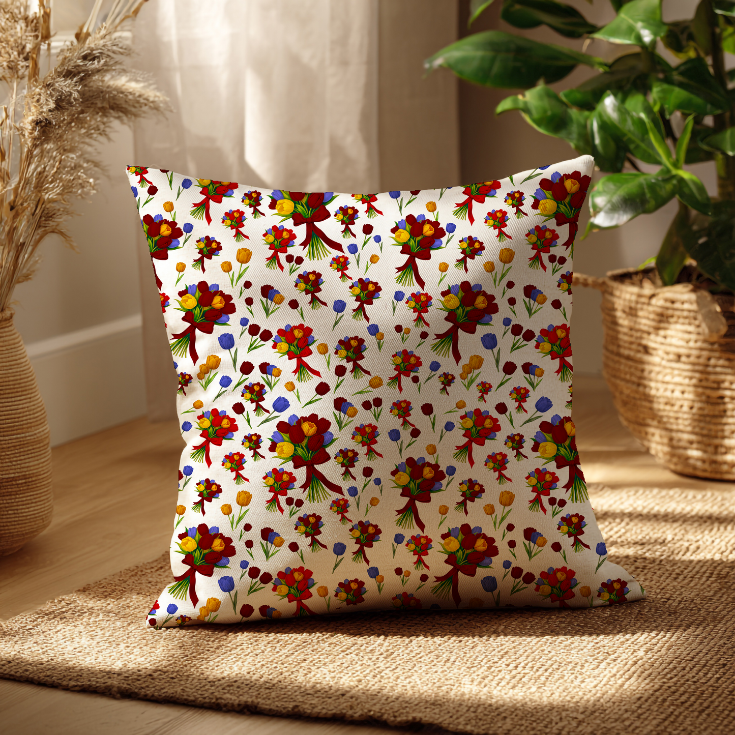 Tulpenboeketten – Decoratief Kussen