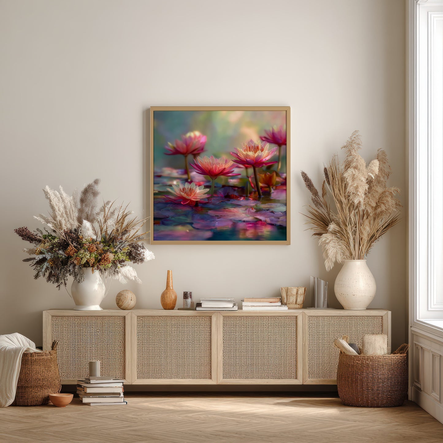 Waterlelies – Ingelijst Canvas