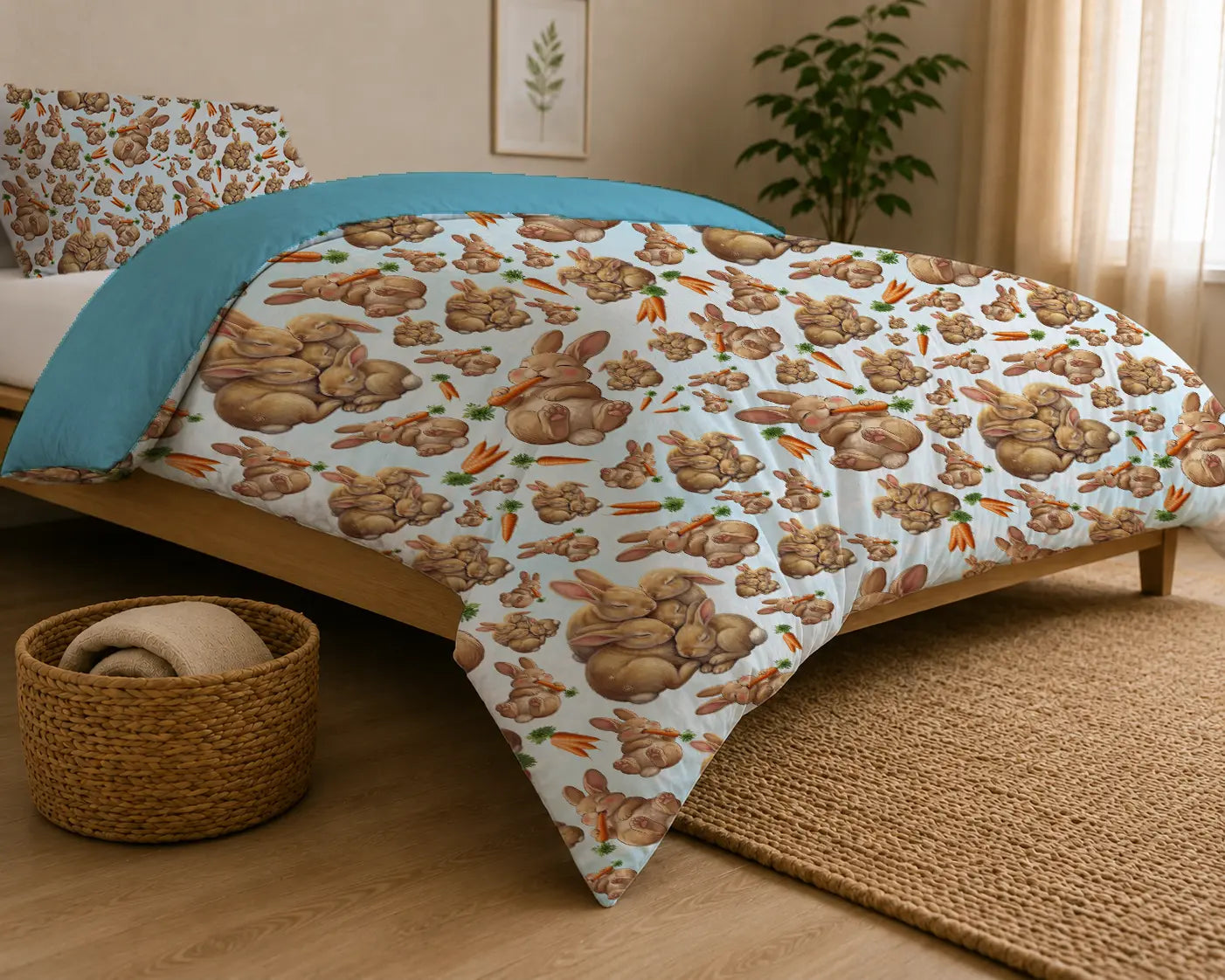 Beddengoed Konijntjes & Wortels – Katoen OEKO-TEX®