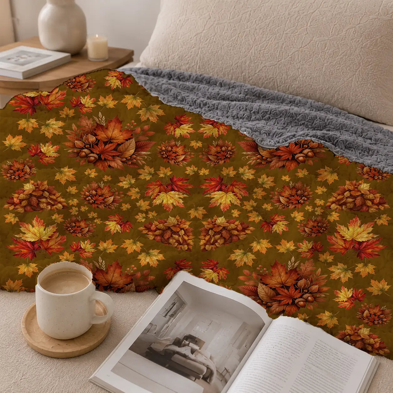 Pluchen Deken Herfstbos – Zachte Fleece
