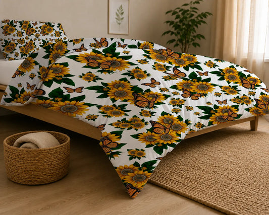 Beddengoed Zonnebloemen & Vlinders – Katoen OEKO-TEX®