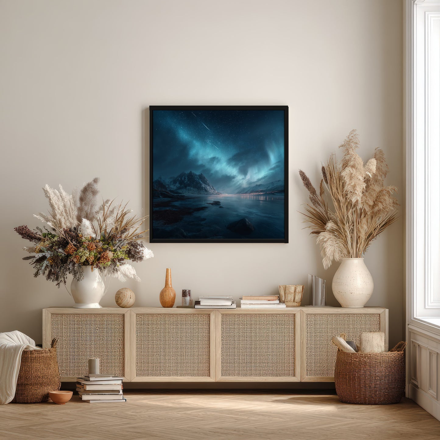Noorderlicht – Ingelijst Canvas