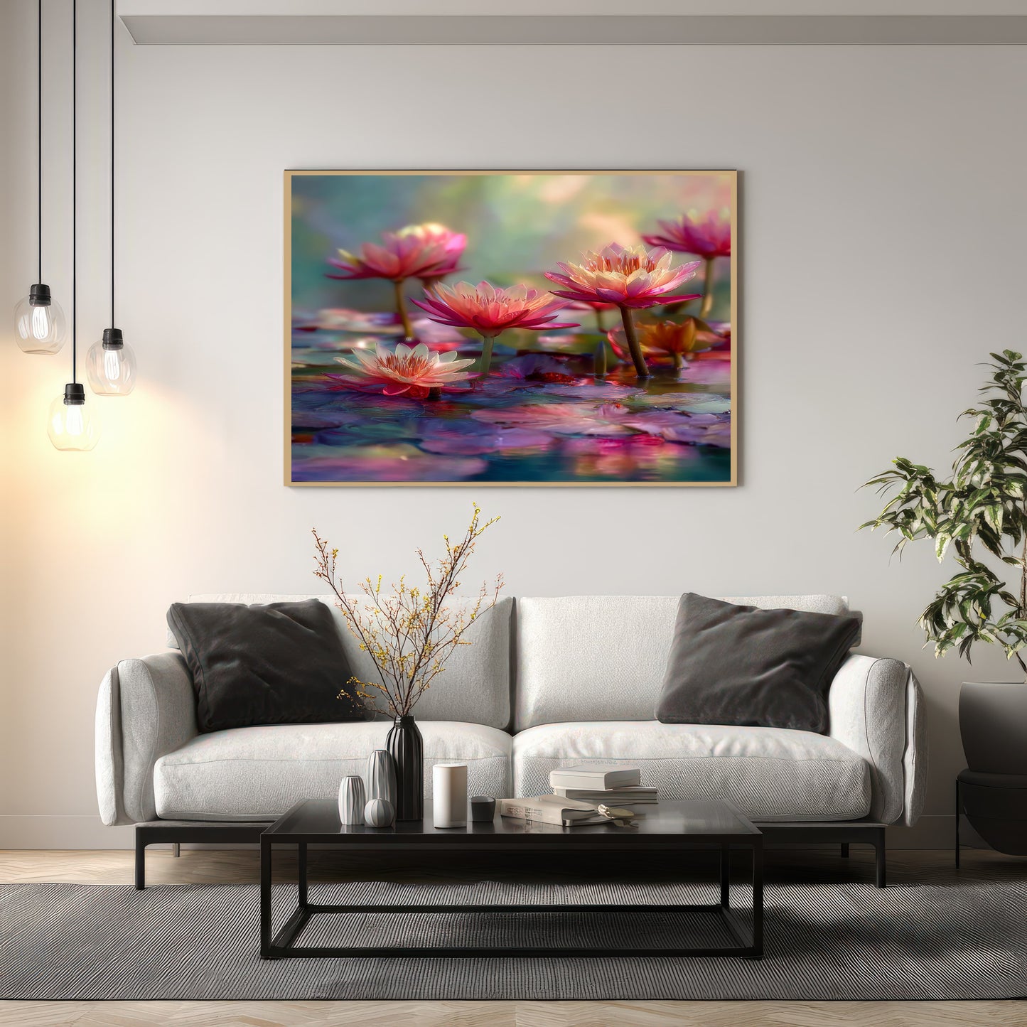 Waterlelies – Ingelijst Canvas