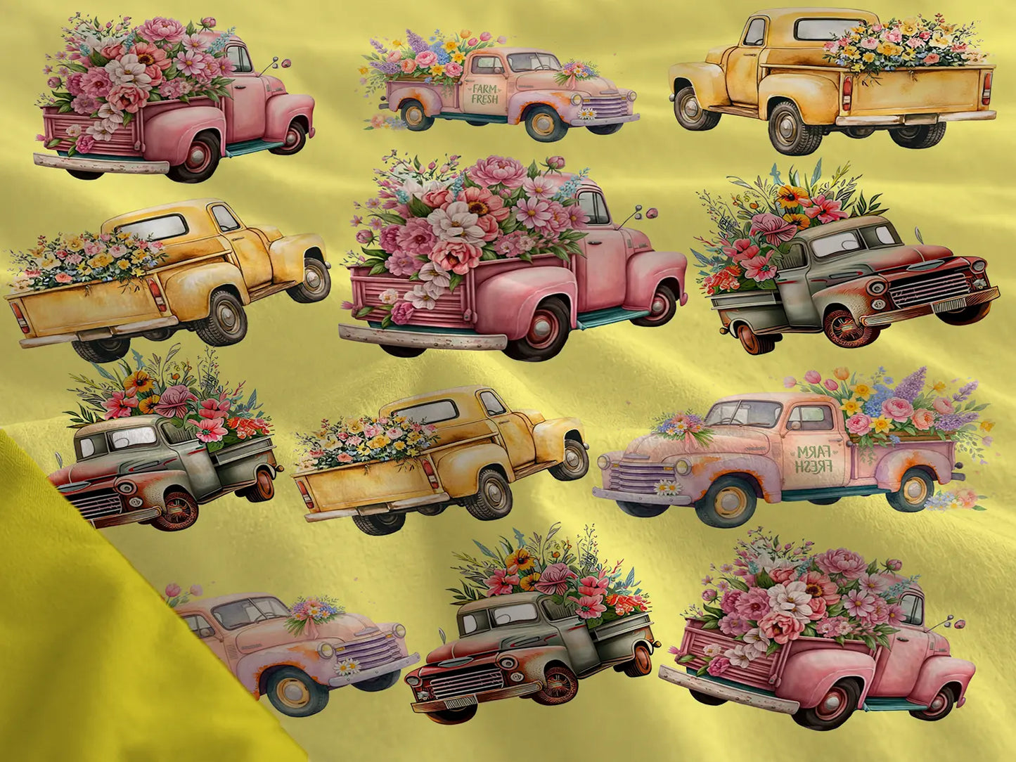 Dekbedovertrek Retro Vrachtwagen & Bloemen – Katoen OEKO-TEX®