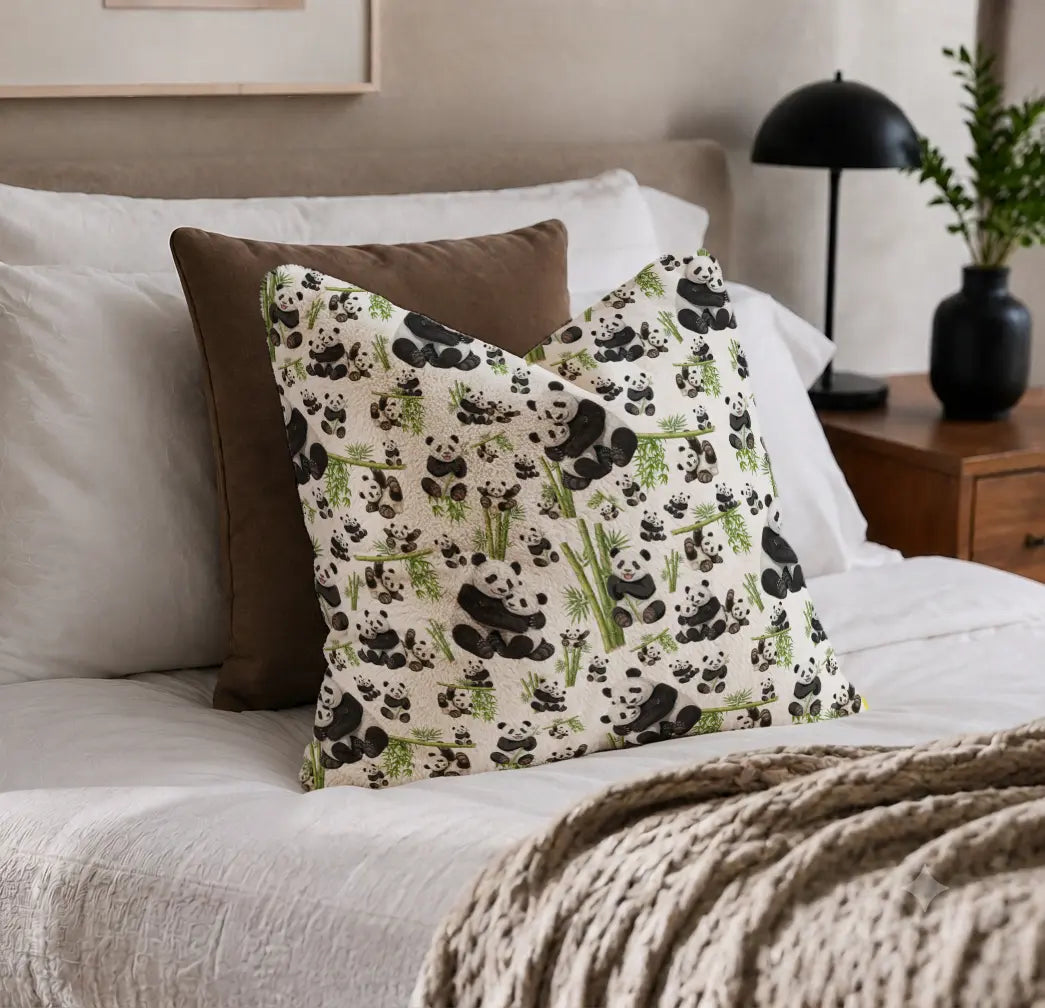 Decoratief Kussen Panda's & Bamboe