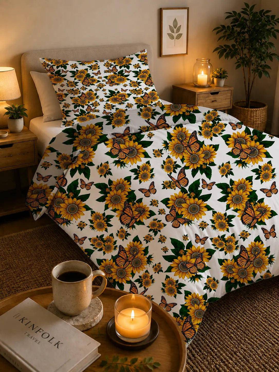 Beddengoed Zonnebloemen & Vlinders – Katoen OEKO-TEX®