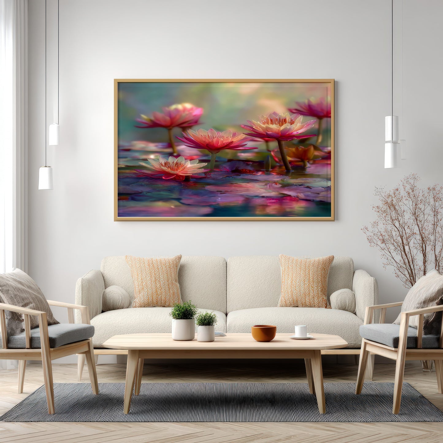 Waterlelies – Ingelijst Canvas
