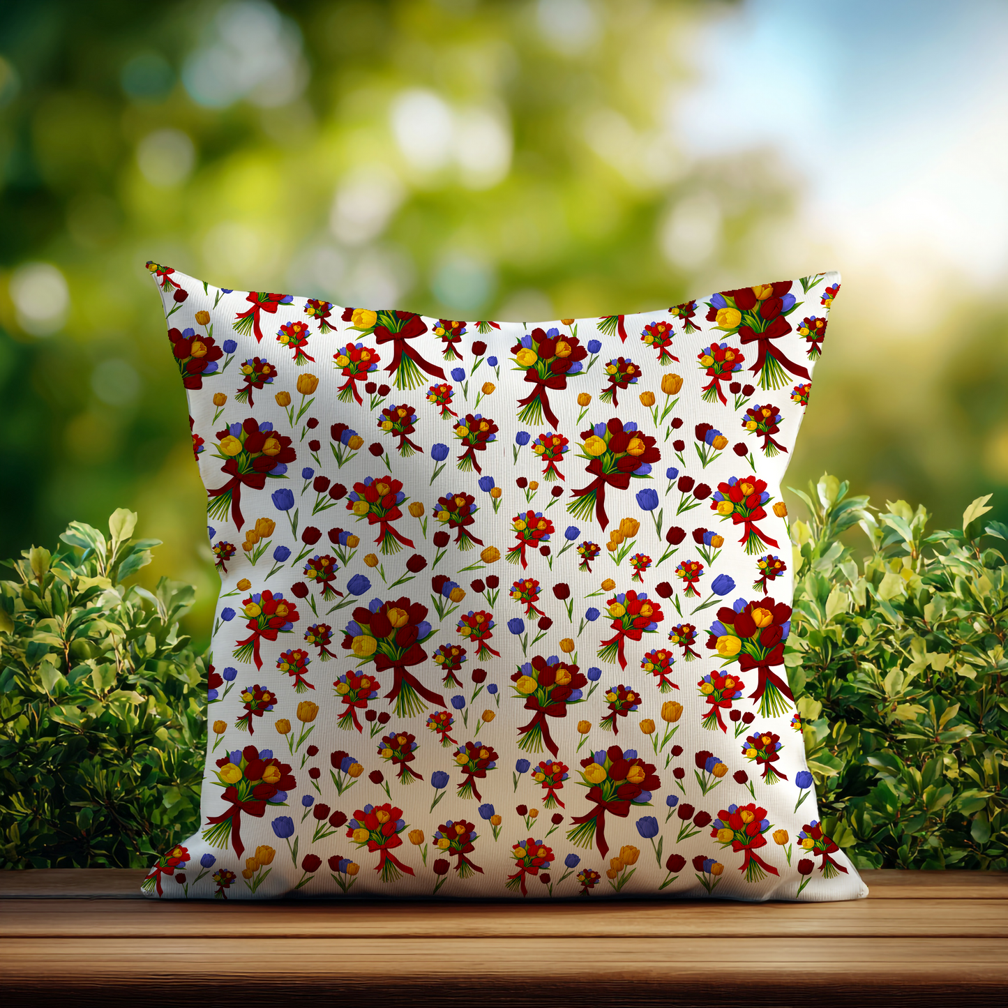 Tulpenboeketten – Decoratief Kussen