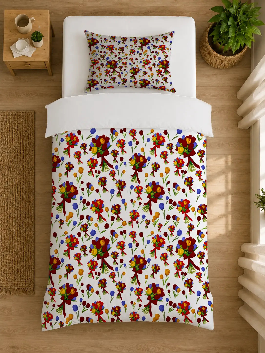 Beddengoed Tulpenboeketten – Katoen OEKO-TEX®