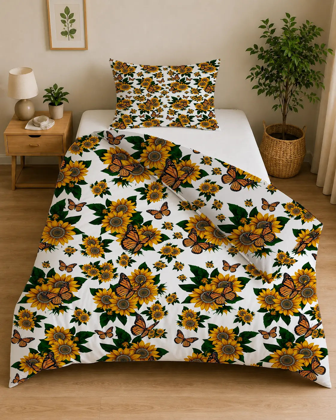 Beddengoed Zonnebloemen & Vlinders – Katoen OEKO-TEX®