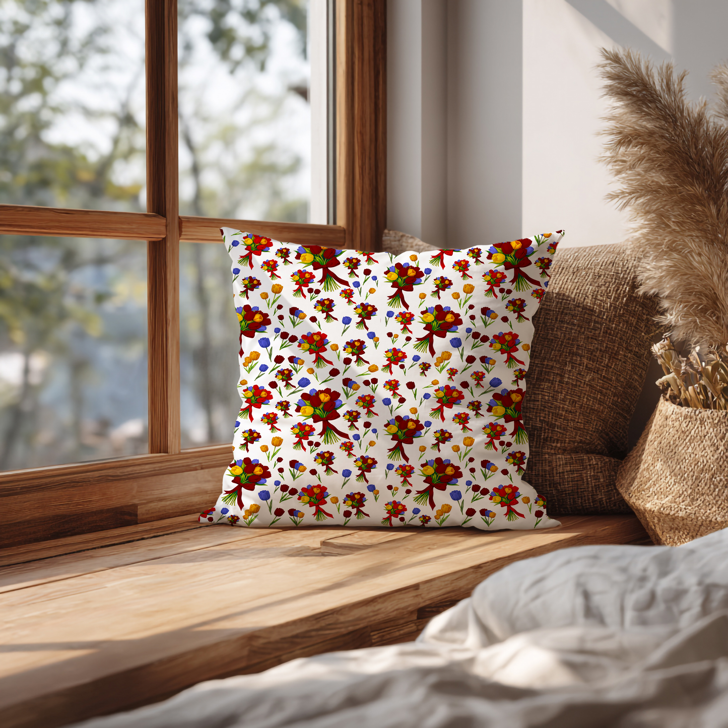 Tulpenboeketten – Decoratief Kussen