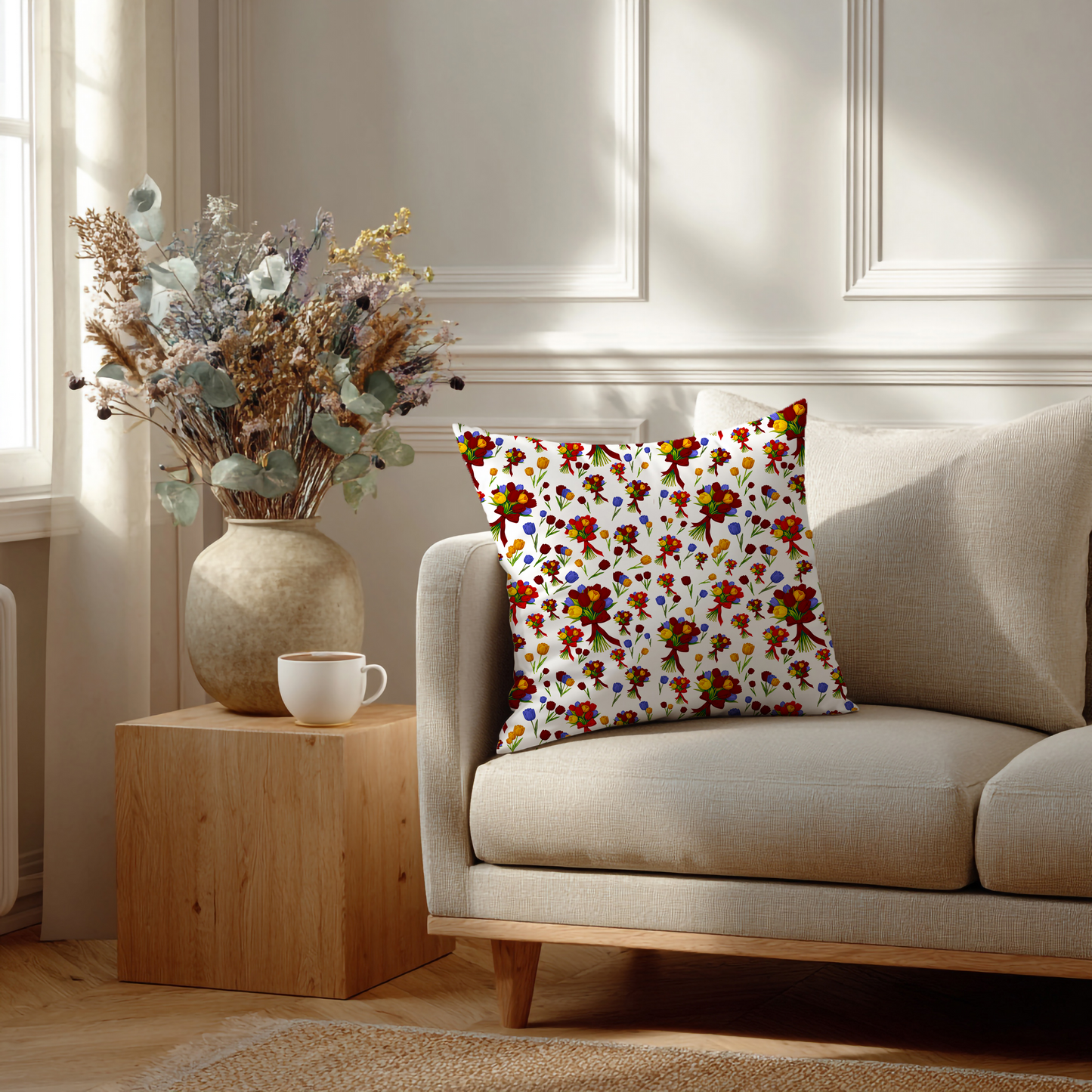 Tulpenboeketten – Decoratief Kussen