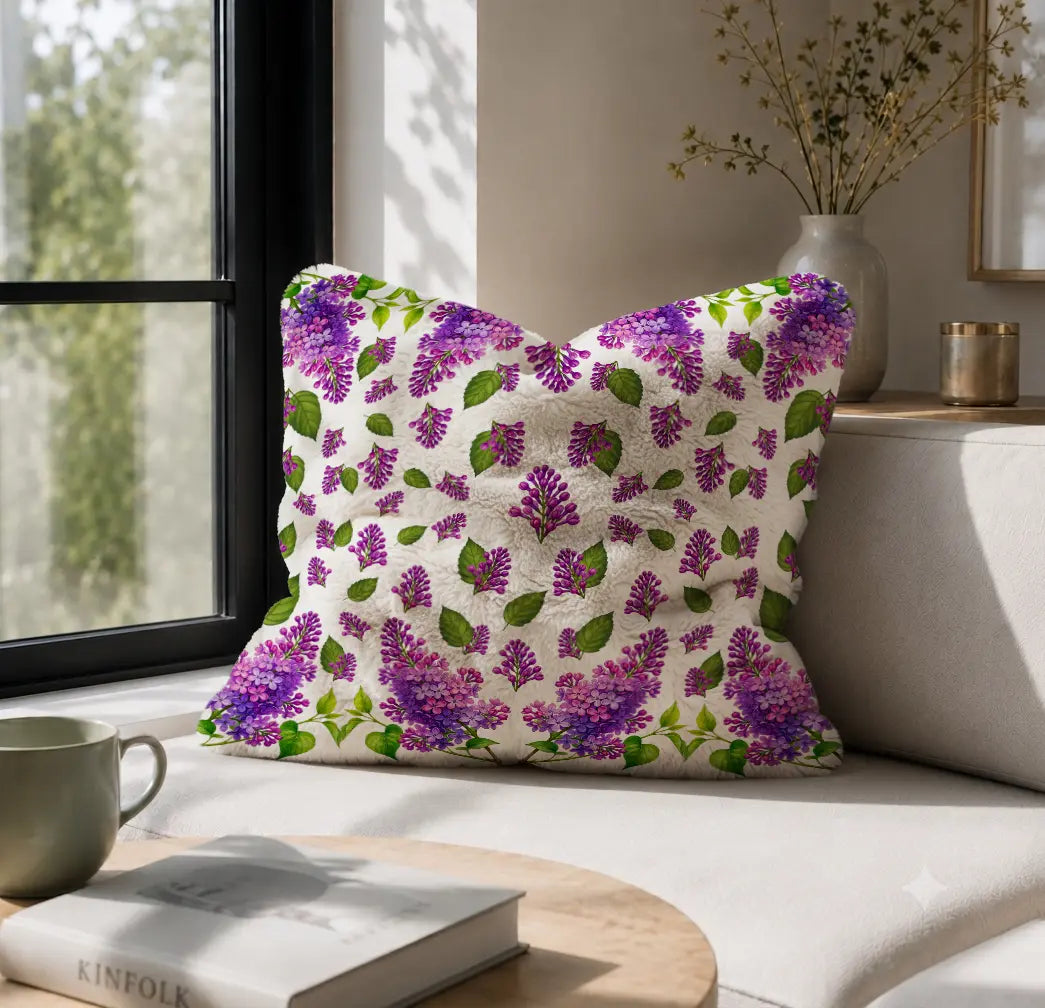 Seringen Kussen – Botanische Print