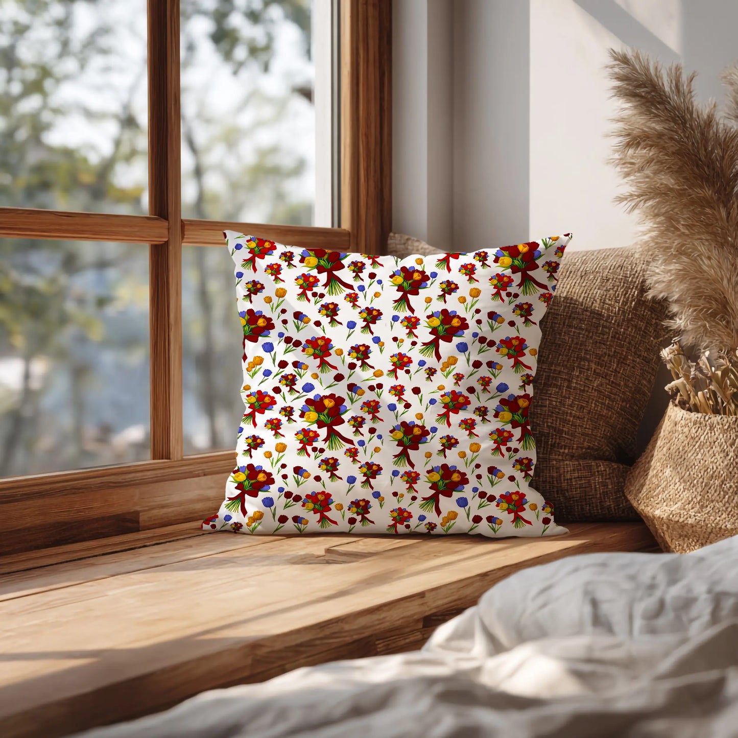Decorative Cushion Tulip Bouquets – 30x30 cm