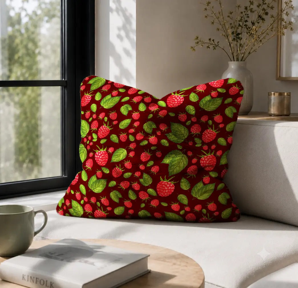 Decoratief Kussen Frambozen – Bordeaux Print