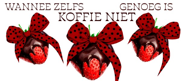 Chocolade Aardbei – Keramische Mok met Rode Handvat