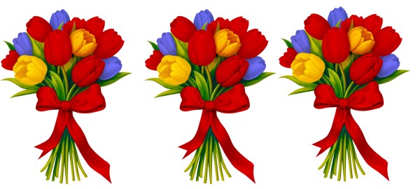 Keramische mok tulpenboeket rood handvat 325ml voorjaar cadeau
