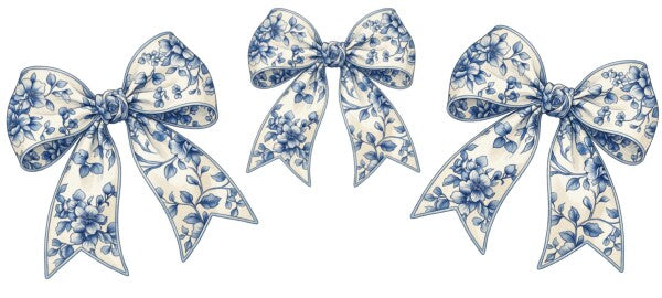 Blauwe Bloemen Strikken – Keramische Mok met Wit Handvat