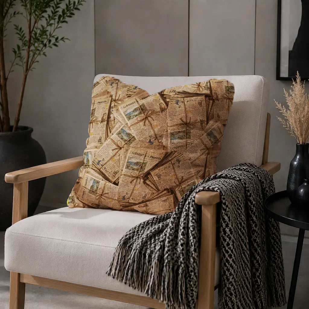 Decoratief Kussen Oude Kranten