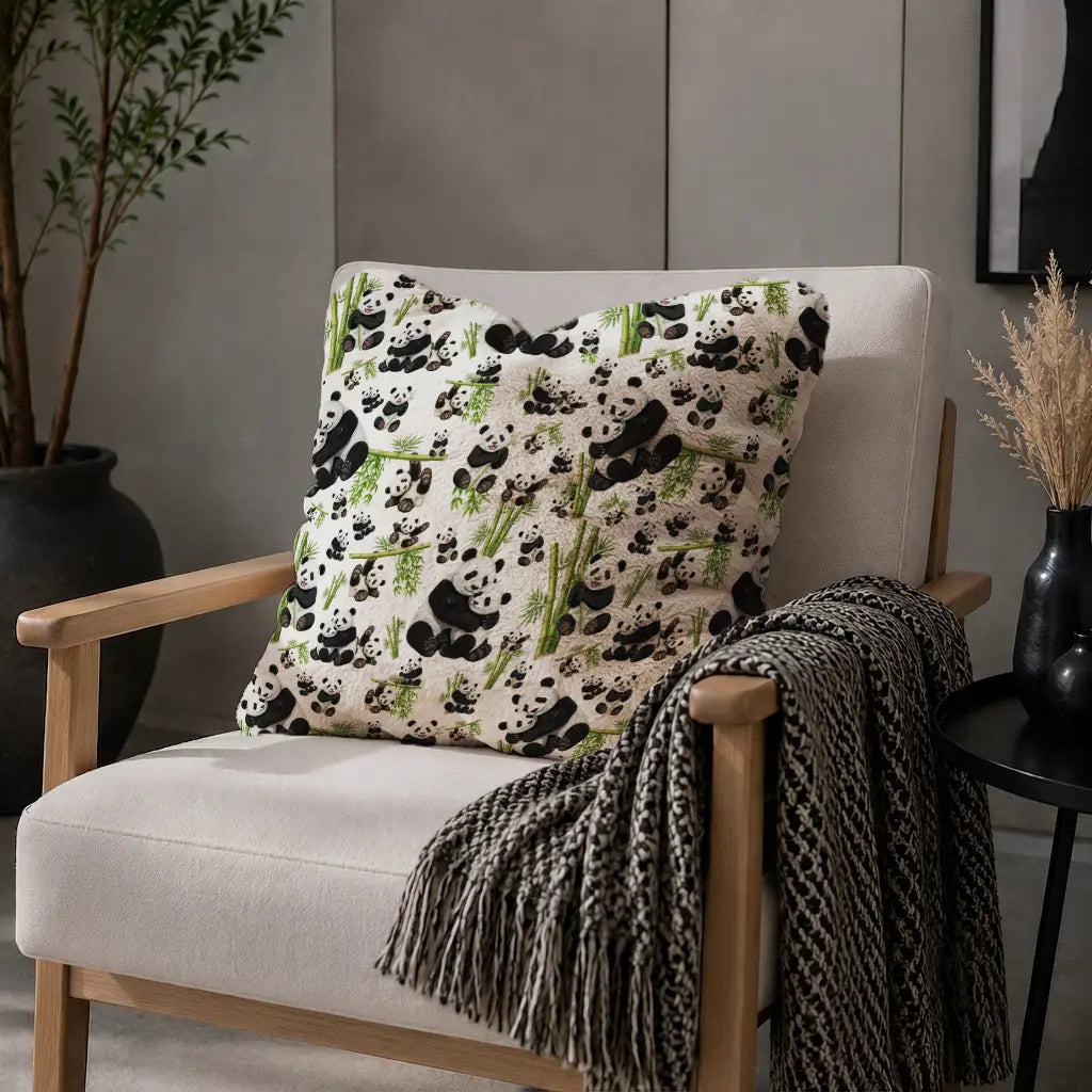 Decoratief Kussen Panda's & Bamboe