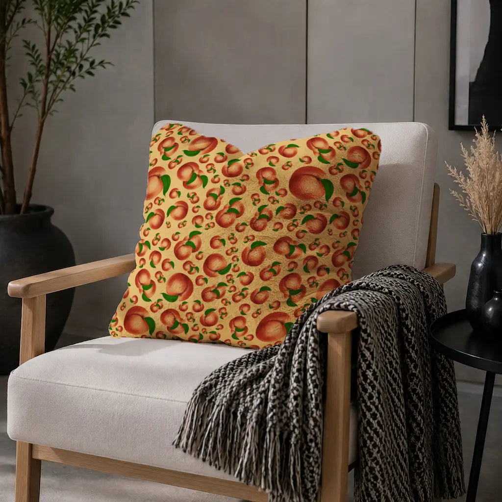 Decoratief Kussen Perziken – Perzikenkleurige Print