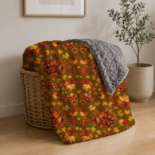 Pluchen Deken Herfstbos – Zachte Fleece