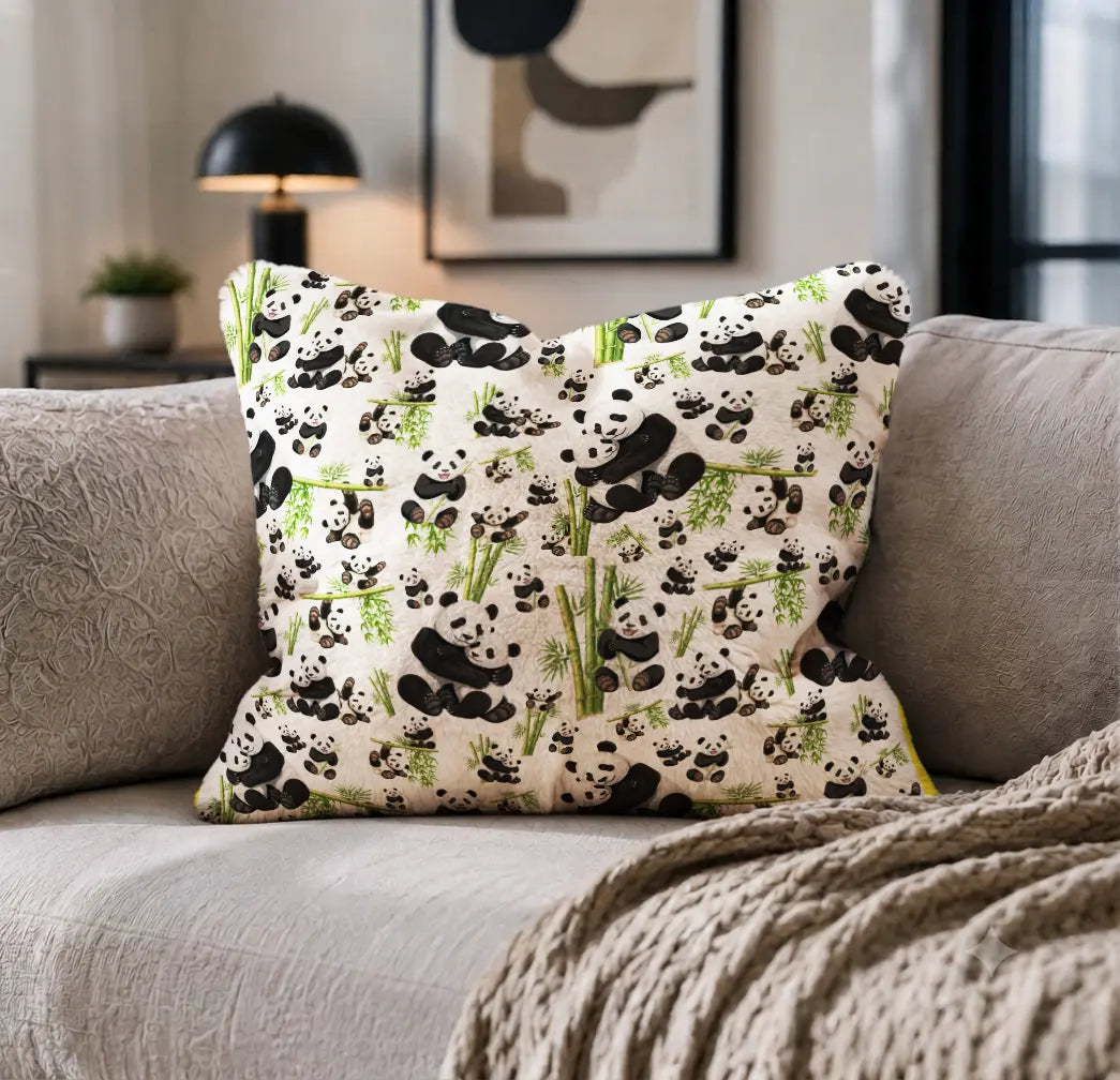 Decoratief Kussen Panda's & Bamboe
