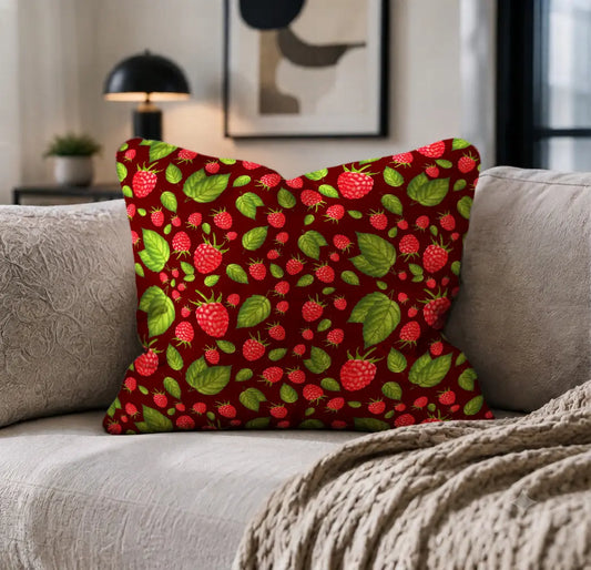 Decoratief Kussen Frambozen – Bordeaux Print