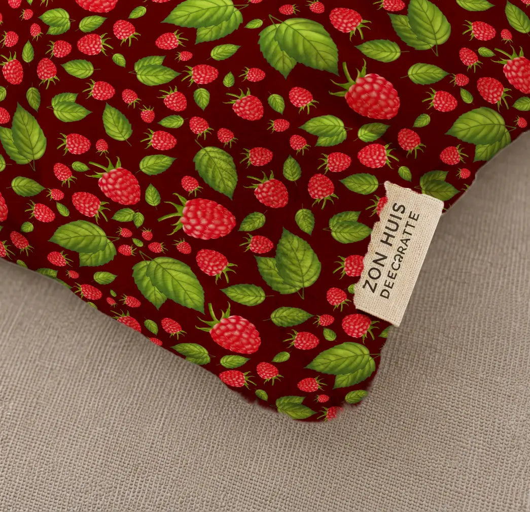 Decoratief Kussen Frambozen – Bordeaux Print