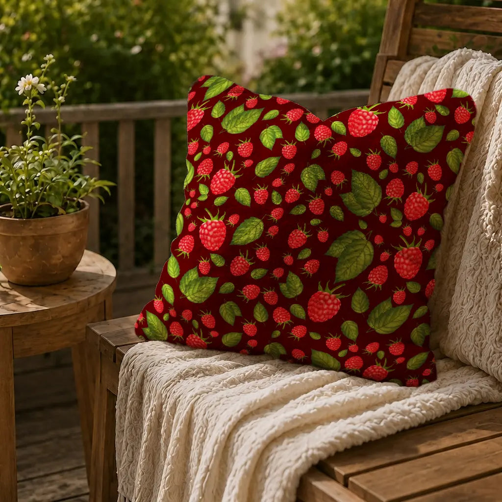 Decoratief Kussen Frambozen – Bordeaux Print